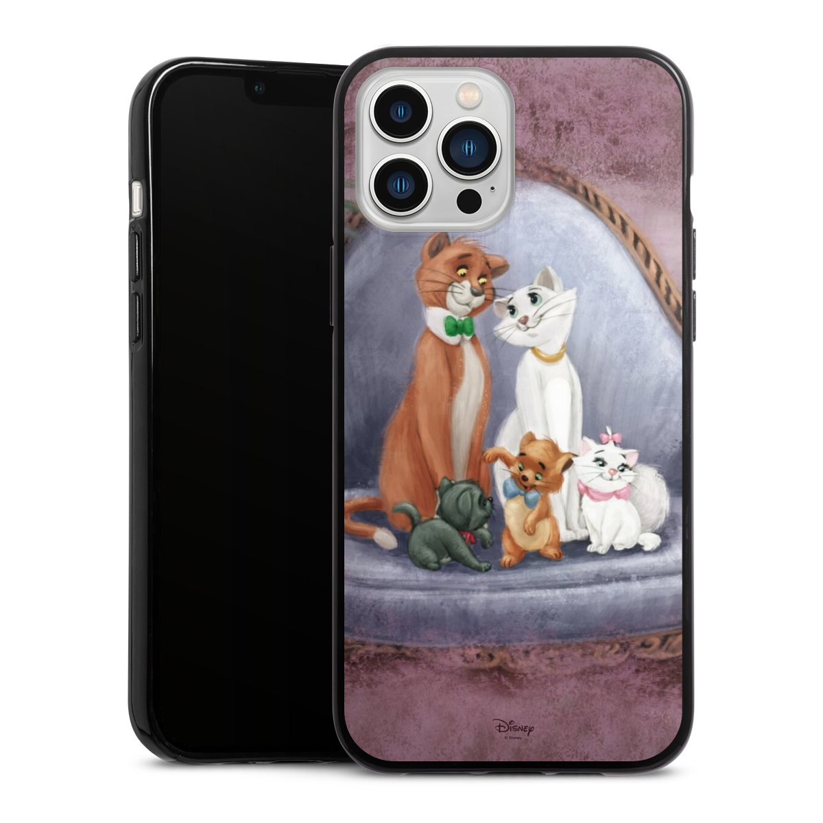 iPhone 13 Pro Max Handy Silikon Hülle Case schwarz Handyhülle Official Licensed Product Disney Aristocats