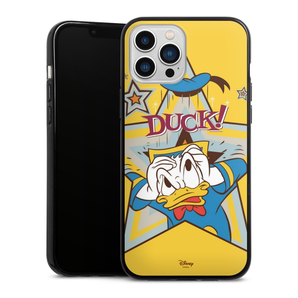 iPhone 13 Pro Max Handy Silikon Hülle Case schwarz Handyhülle Official Licensed Product Donald Duck Disney