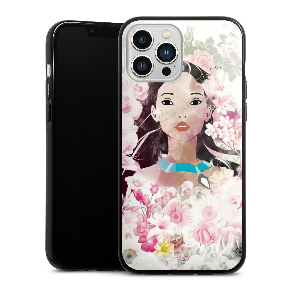 iPhone 13 Pro Max Handy Silikon Hülle Case schwarz Handyhülle Pocahontas Official Licensed Product Disney