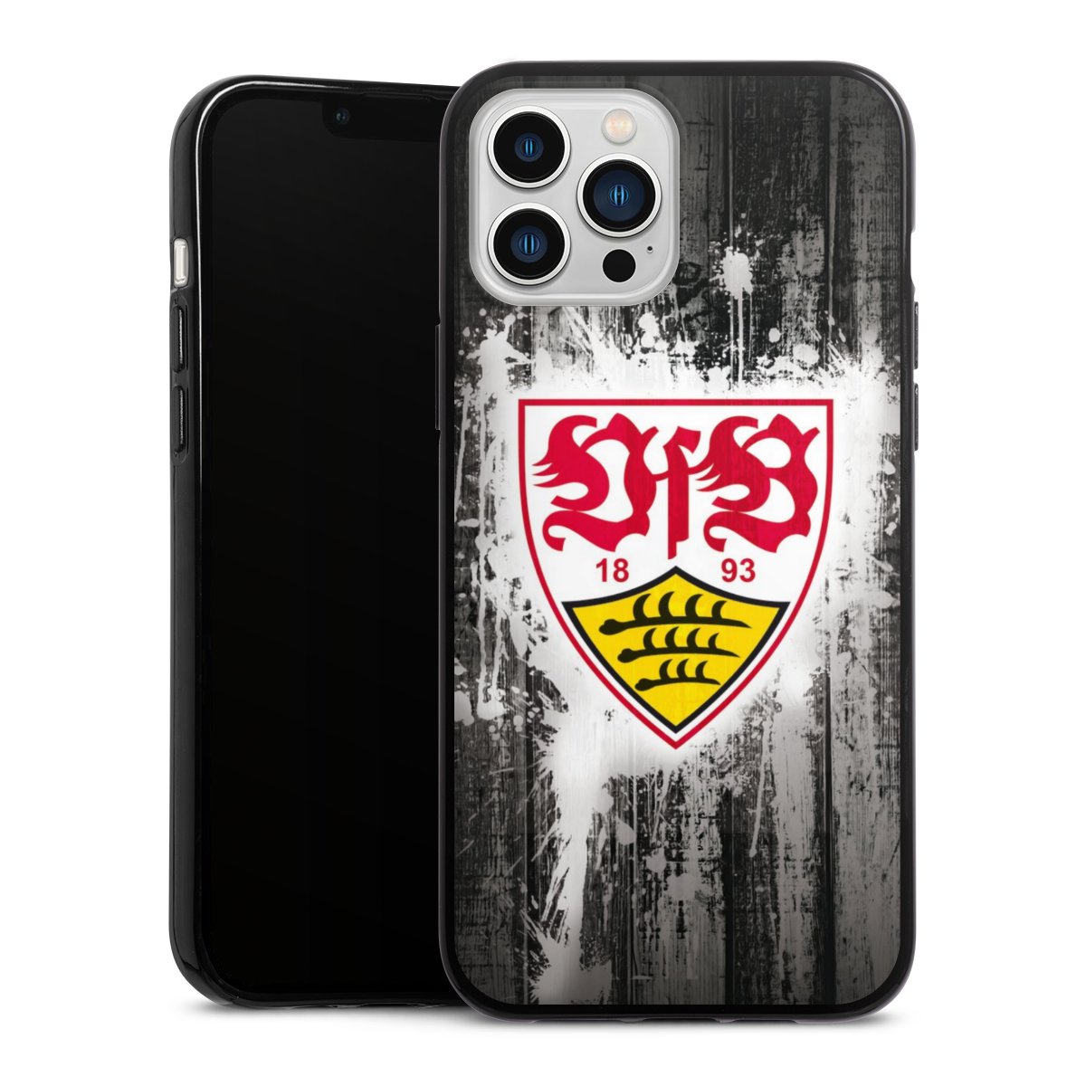 iPhone 13 Pro Max Handy Silikon Hülle Case schwarz Handyhülle Vfb Stuttgart Official Licensed Product