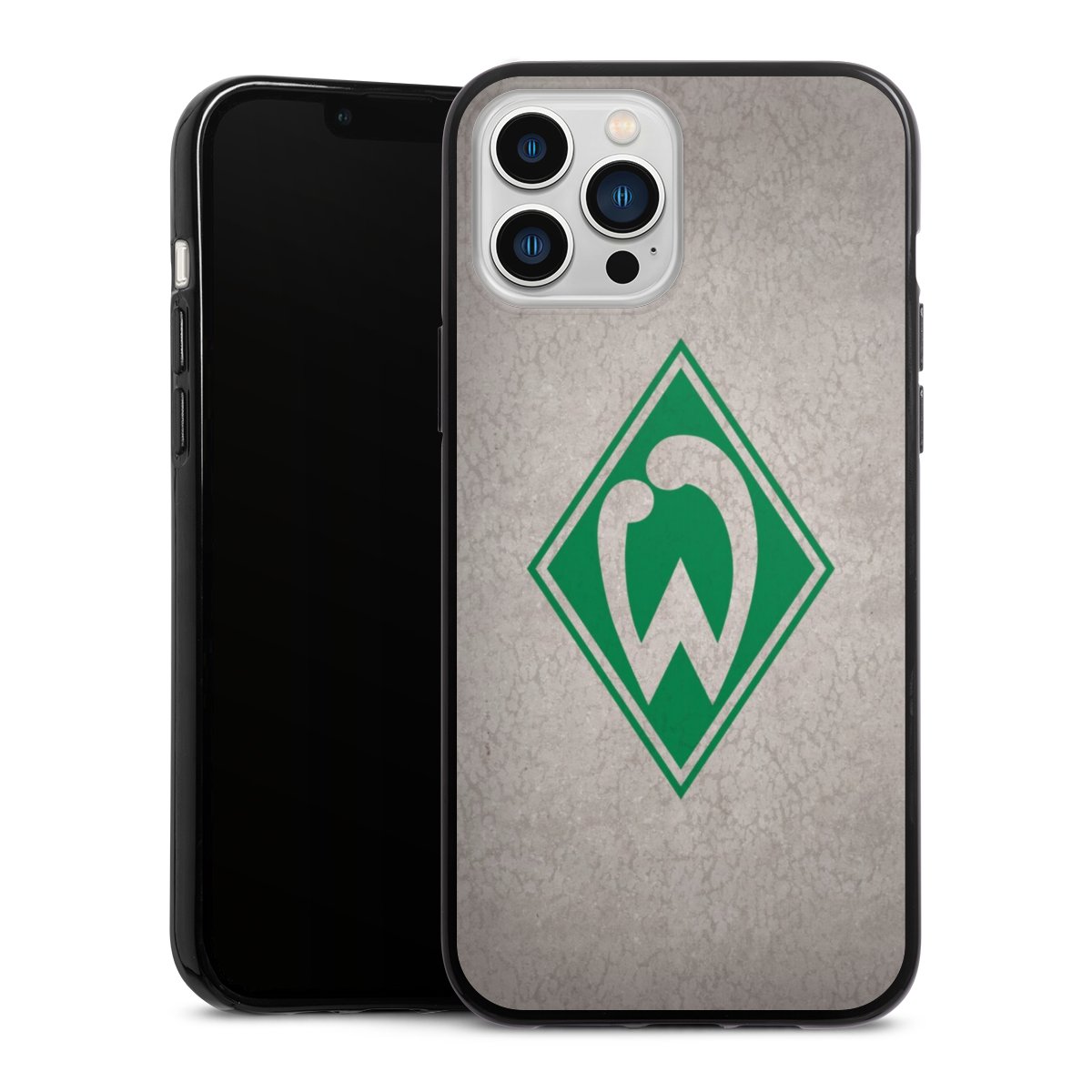 iPhone 13 Pro Max Handy Silikon Hülle Case schwarz Handyhülle Sv Werder Bremen Concrete Official Licensed Product