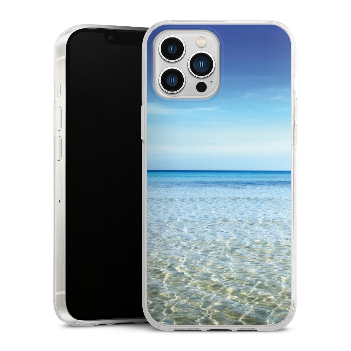 iPhone 13 Pro Max Handy Silikon Hülle Case transparent Handyhülle Urlaub Sky Ocean Silikon Case