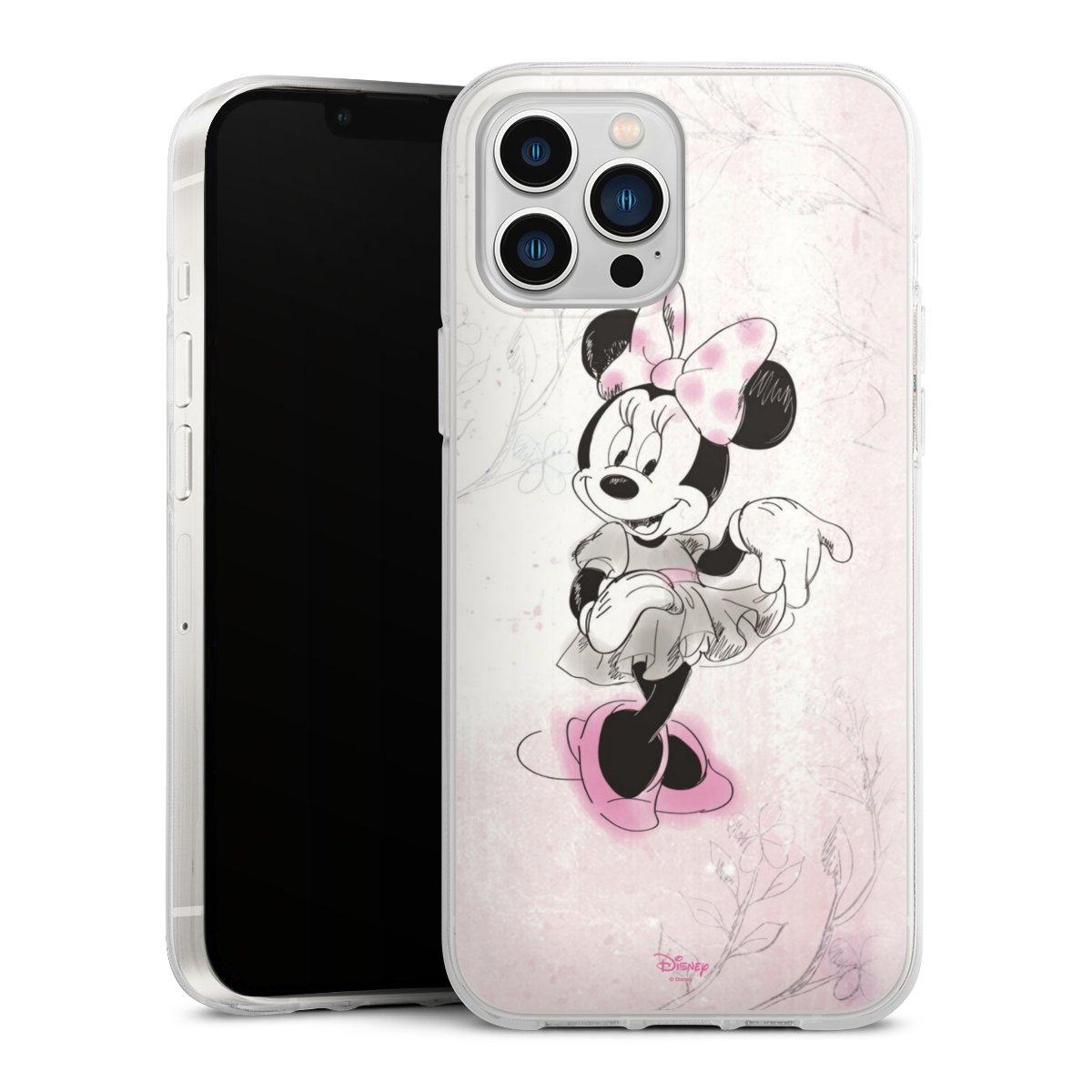 iPhone 13 Pro Max Handy Silikon Hülle Case transparent Handyhülle Disney Minnie Mouse Vintage Silikon Case