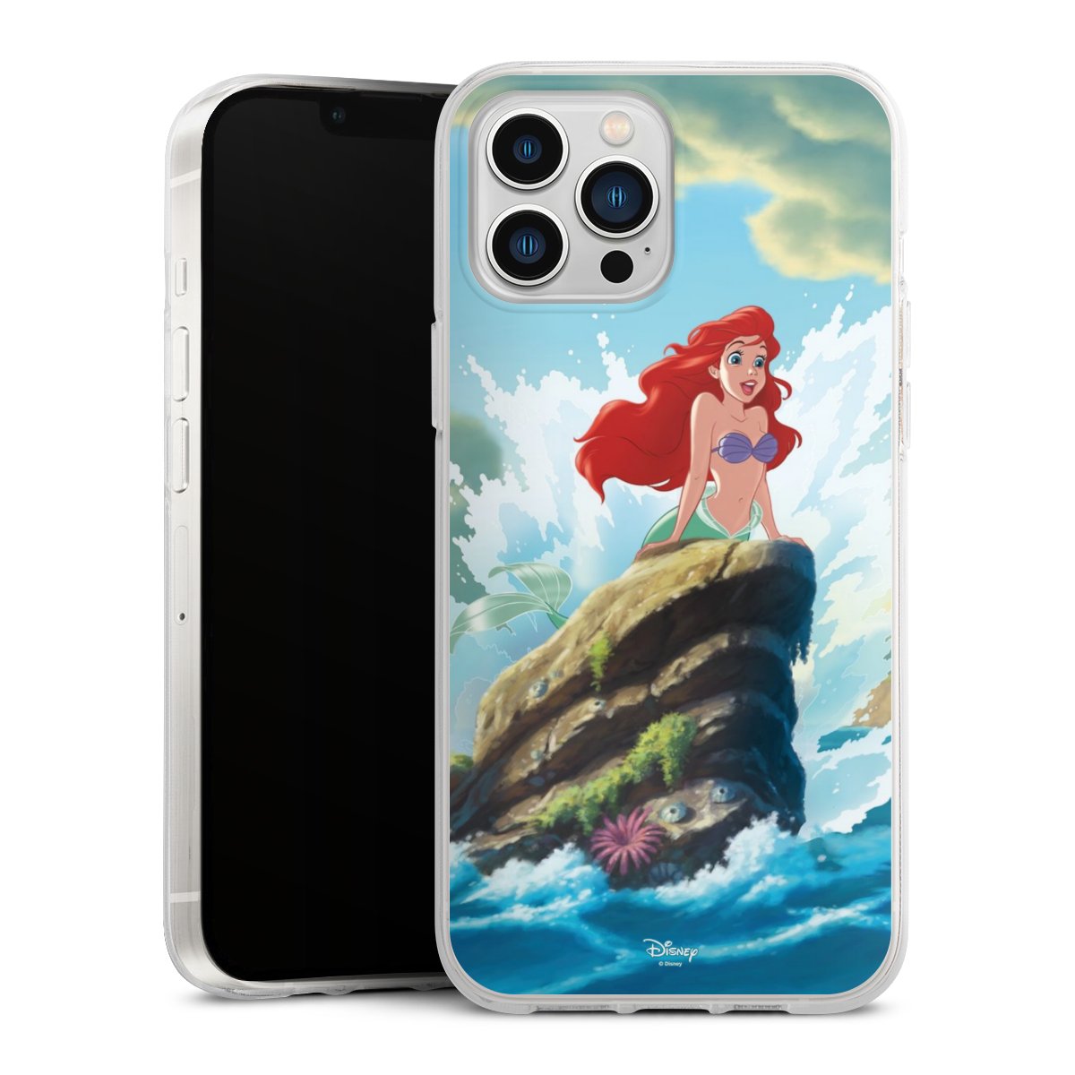 iPhone 13 Pro Max Handy Silikon Hülle Case transparent Handyhülle Mermaid Arielle Die Meerjungfrau Official Licensed Product Silikon Case