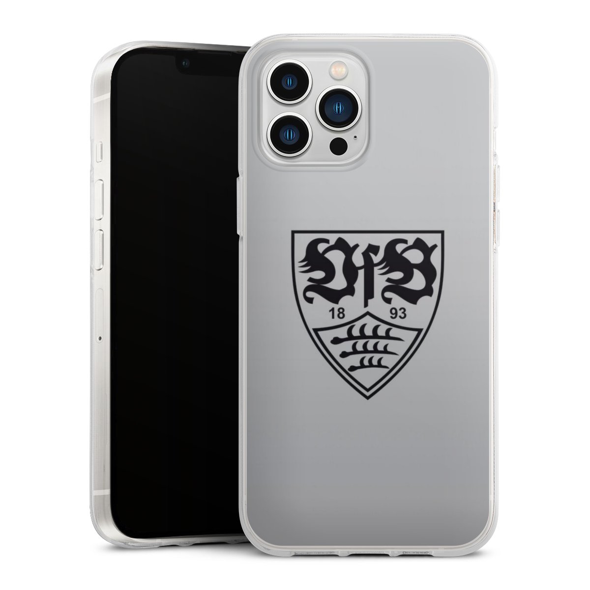 iPhone 13 Pro Max Handy Silikon Hülle Case transparent Handyhülle Logo Vfb Stuttgart Official Licensed Product Silikon Case