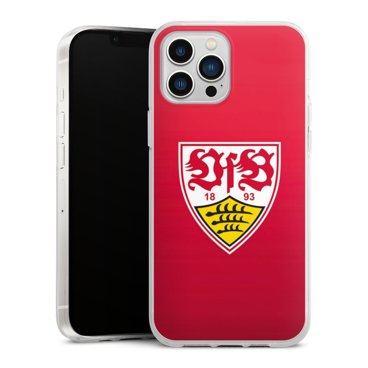 iPhone 13 Pro Max Handy Silikon Hülle Case transparent Handyhülle Official Licensed Product Vfb Stuttgart Silikon Case