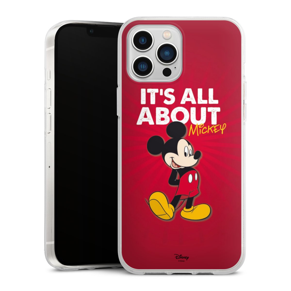 iPhone 13 Pro Max Handy Silikon Hülle Case transparent Handyhülle Mouse Disney Official Licensed Product Silikon Case