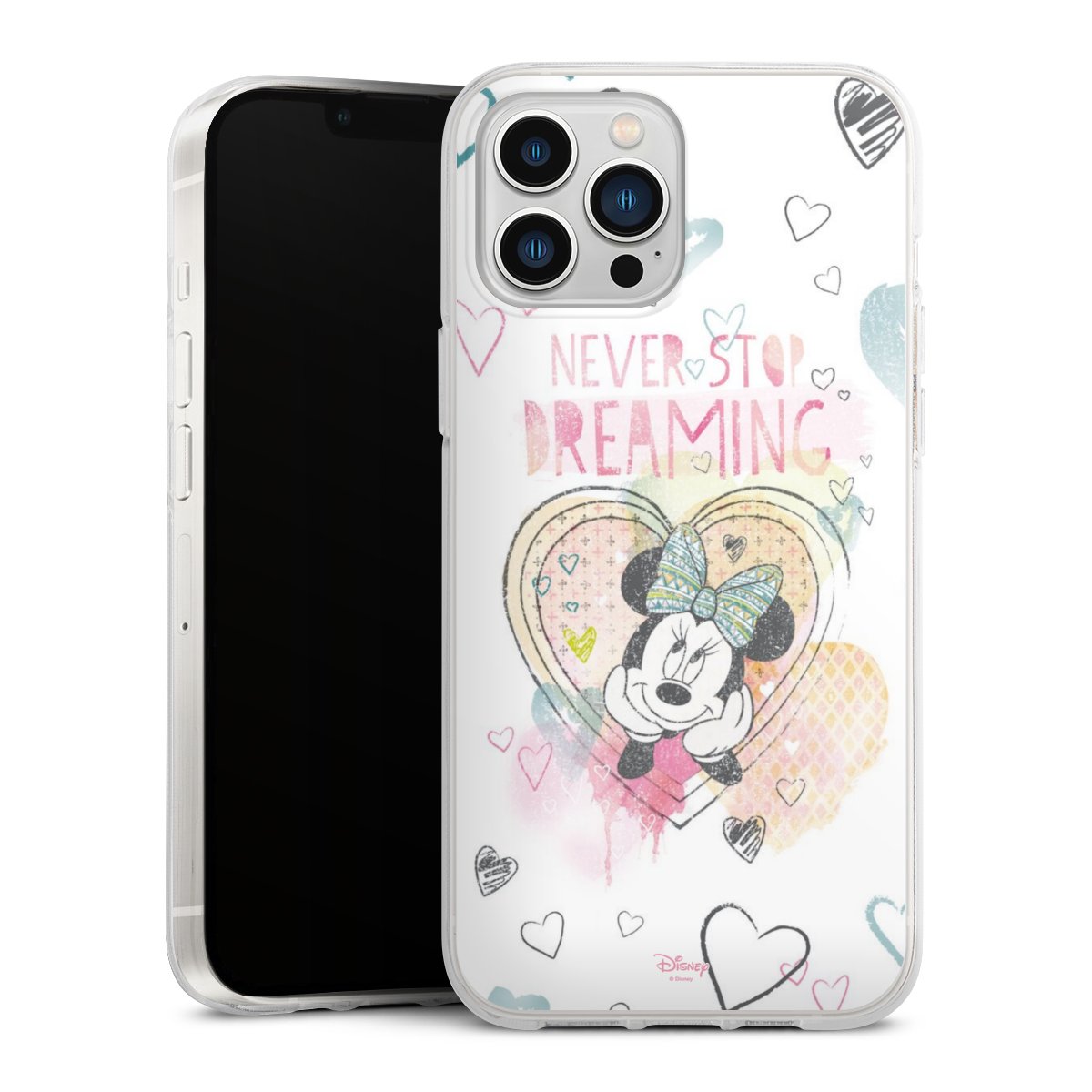 iPhone 13 Pro Max Handy Silikon Hülle Case transparent Handyhülle Disney Official Licensed Product Minnie Mouse Silikon Case