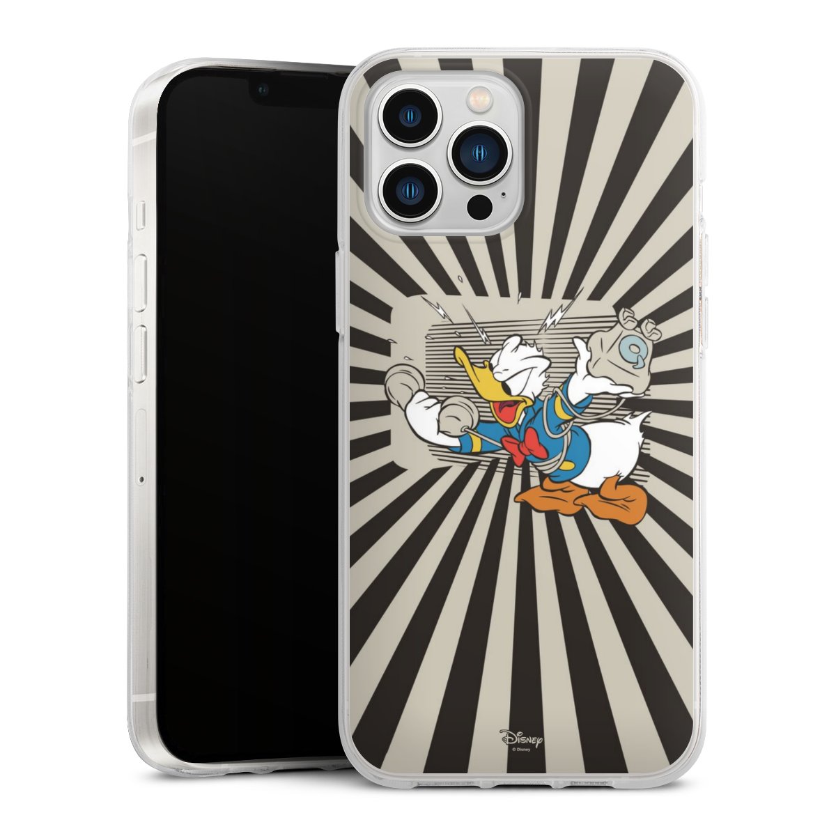 iPhone 13 Pro Max Handy Silikon Hülle Case transparent Handyhülle Donald Duck Disney Official Licensed Product Silikon Case