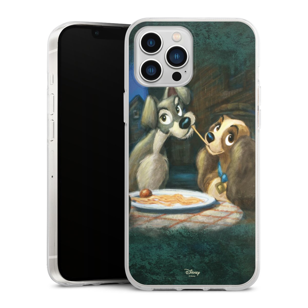 iPhone 13 Pro Max Handy Silikon Hülle Case transparent Handyhülle Lady And The Tramp Official Licensed Product Disney Silikon Case