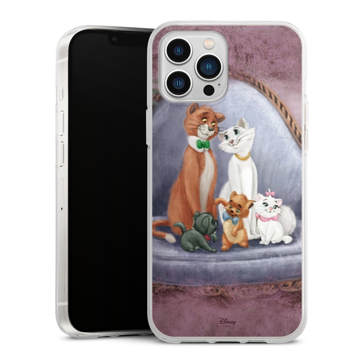 iPhone 13 Pro Max Handy Silikon Hülle Case transparent Handyhülle Official Licensed Product Disney Aristocats Silikon Case