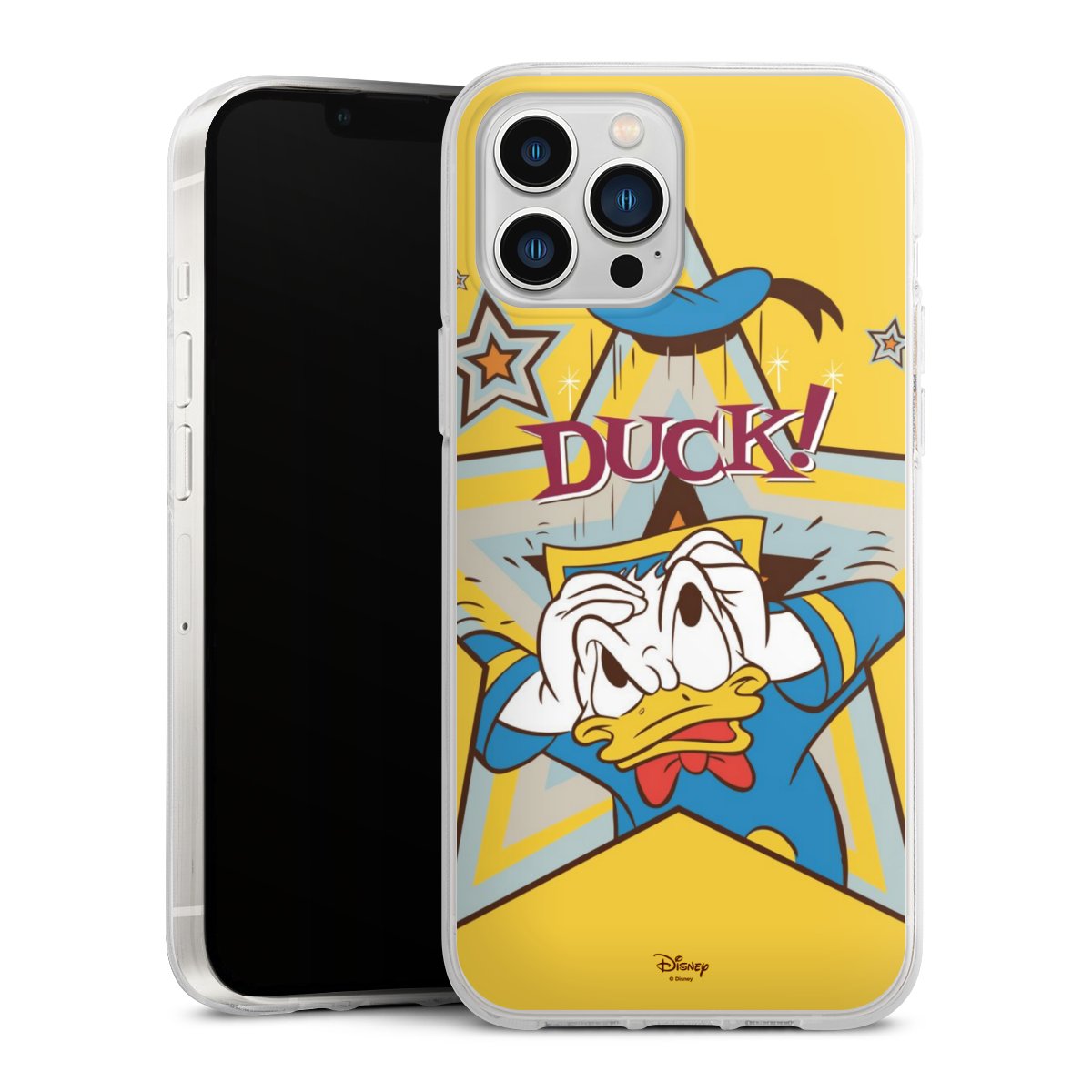 iPhone 13 Pro Max Handy Silikon Hülle Case transparent Handyhülle Official Licensed Product Donald Duck Disney Silikon Case