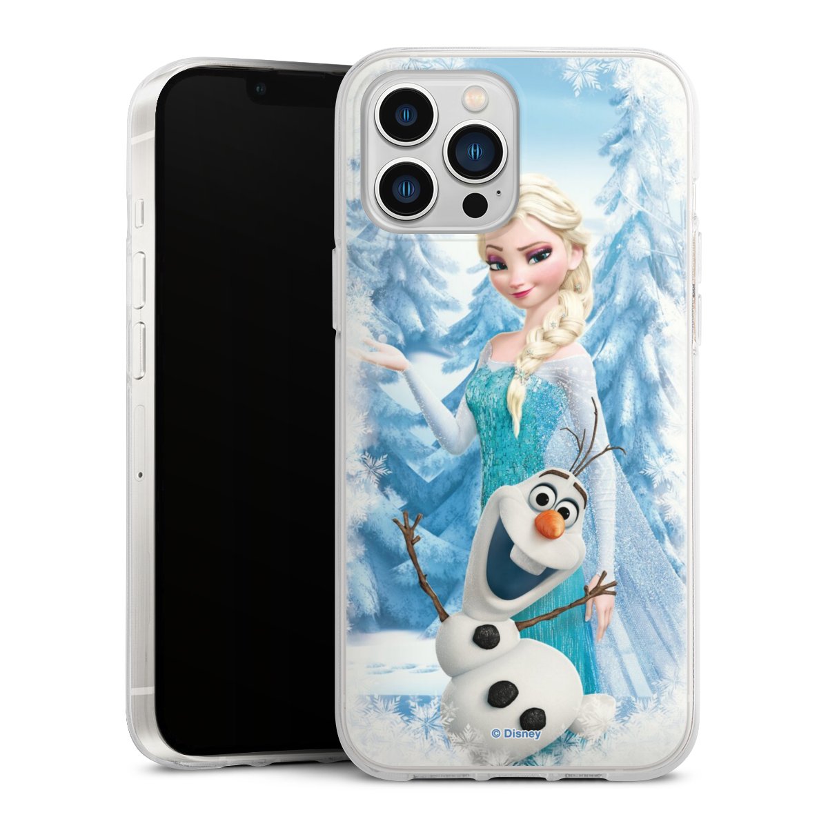 iPhone 13 Pro Max Handy Silikon Hülle Case transparent Handyhülle Official Licensed Product Frozen Elsa Disney Silikon Case