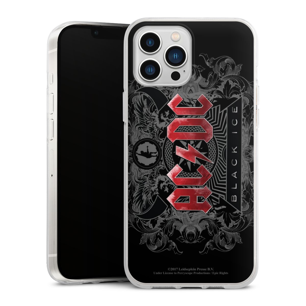 iPhone 13 Pro Max Handy Silikon Hülle Case transparent Handyhülle Merchandise Black Ice Acdc Silikon Case