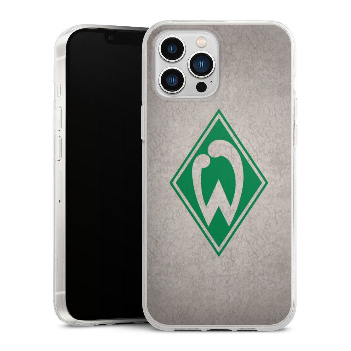 iPhone 13 Pro Max Handy Silikon Hülle Case transparent Handyhülle Sv Werder Bremen Concrete Official Licensed Product Silikon Case