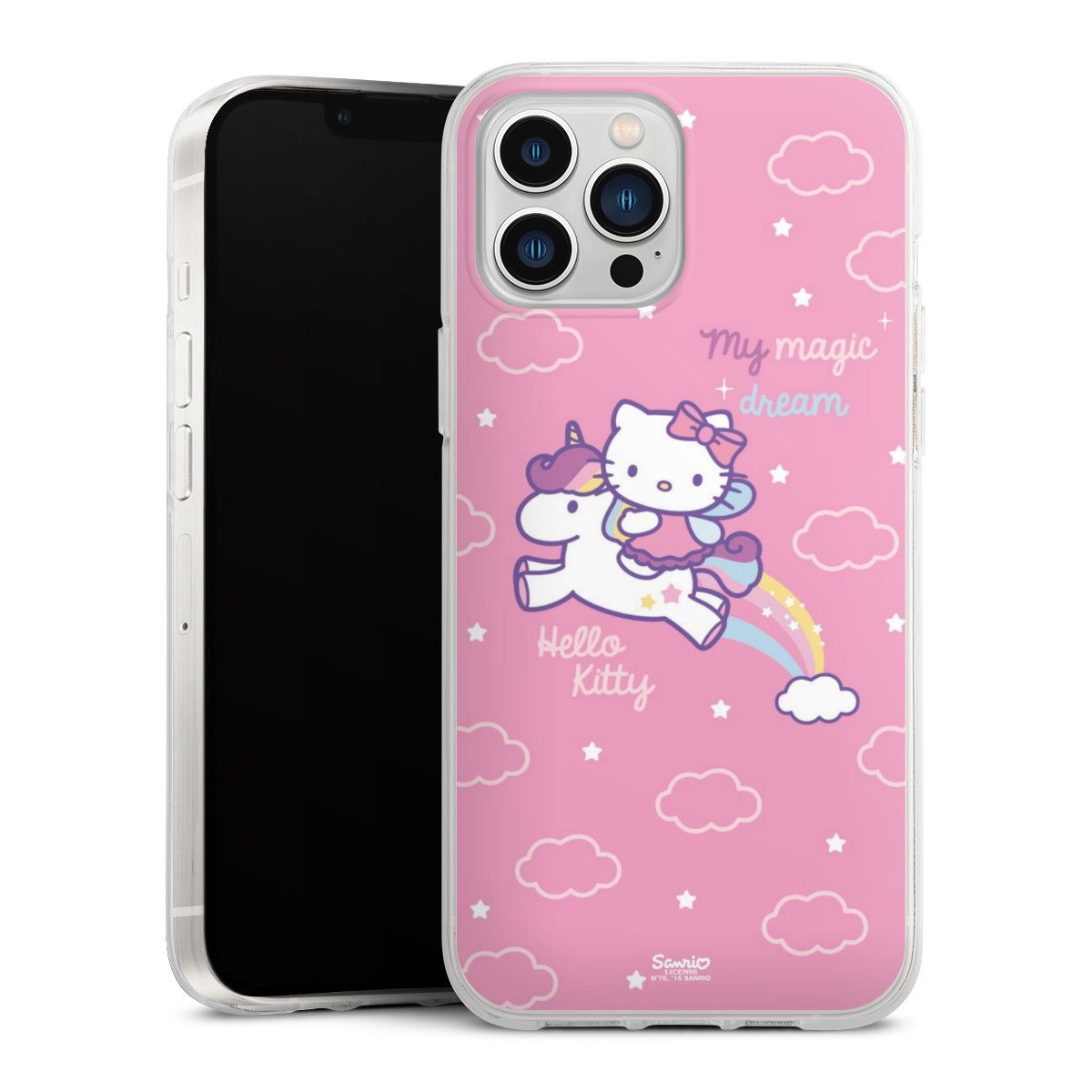 iPhone 13 Pro Max Handy Silikon Hülle Case transparent Handyhülle Einhorn Official Licensed Product Hello Kitty Silikon Case