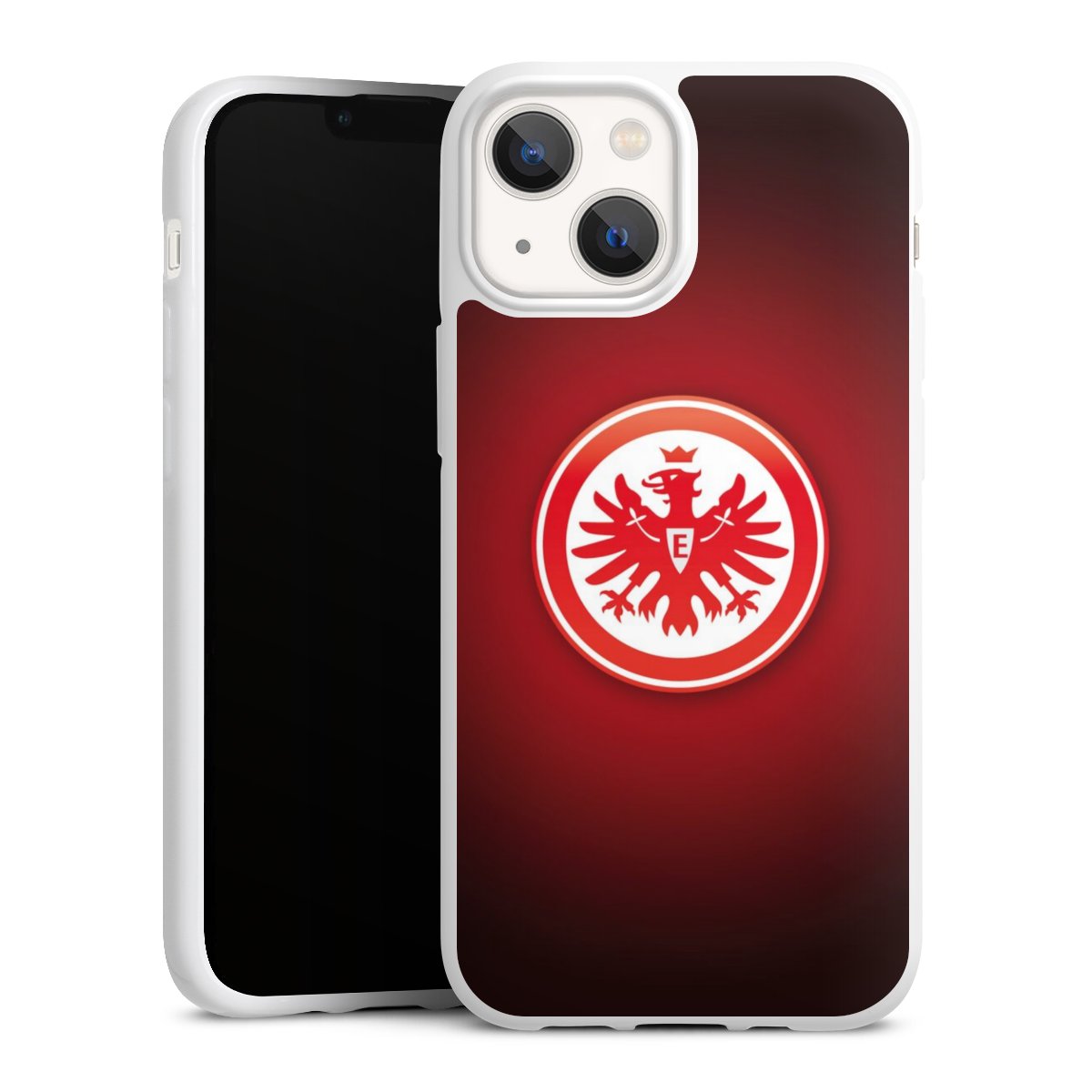 iPhone 13 Mini Handy Silikon Hülle Case weiß Handyhülle Eintracht Frankfurt Official Licensed Product Coat Of Arms Silikon Case