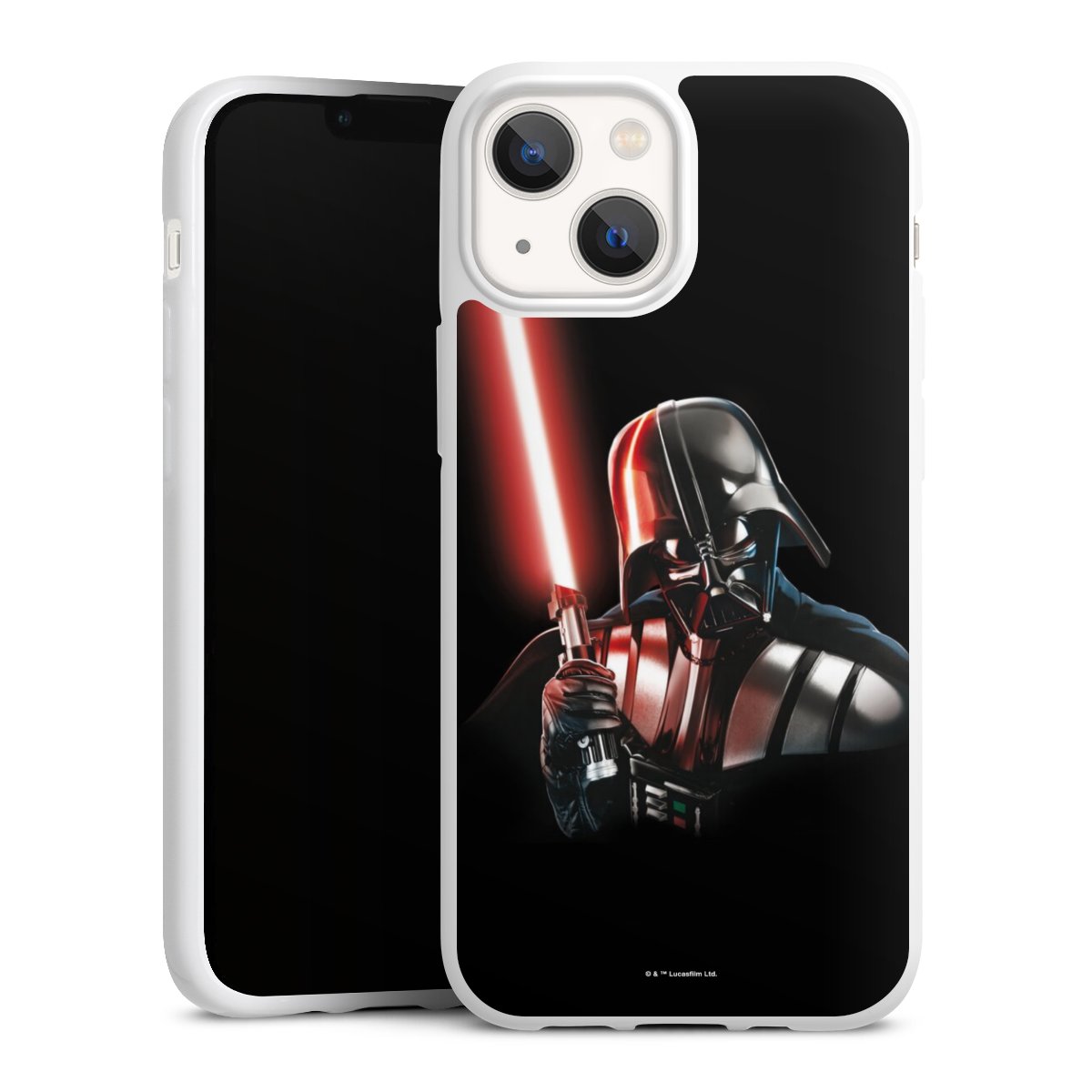 iPhone 13 Mini Handy Silikon Hülle Case weiß Handyhülle Star Wars Merchandise Darth Vader Silikon Case