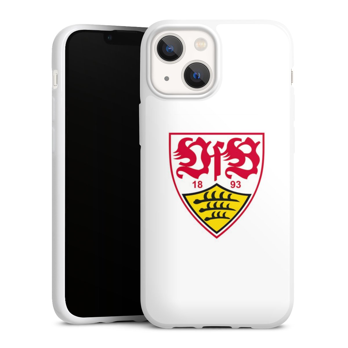 iPhone 13 Mini Handy Silikon Hülle Case weiß Handyhülle Logo Official Licensed Product Vfb Stuttgart Silikon Case