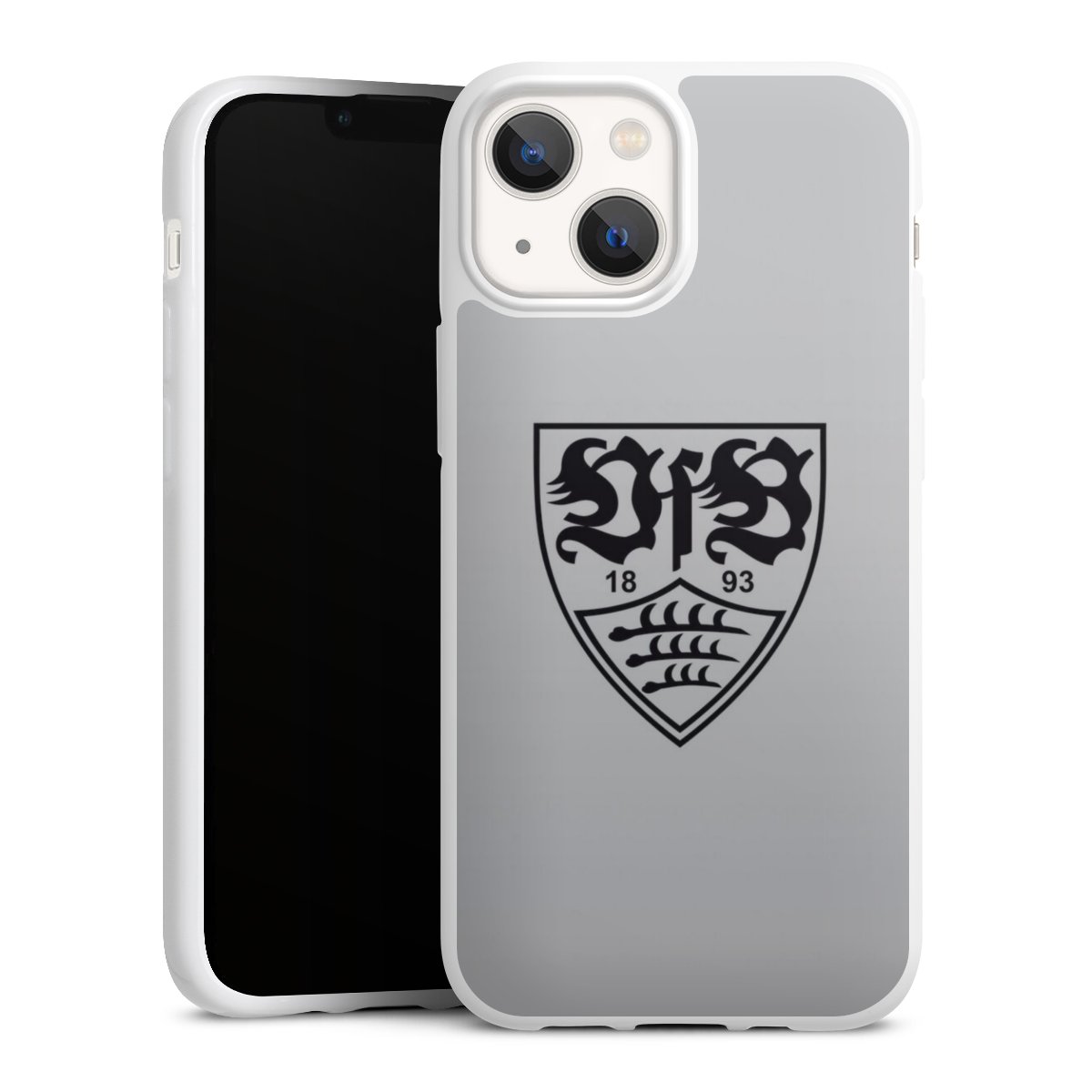 iPhone 13 Mini Handy Silikon Hülle Case weiß Handyhülle Logo Vfb Stuttgart Official Licensed Product Silikon Case