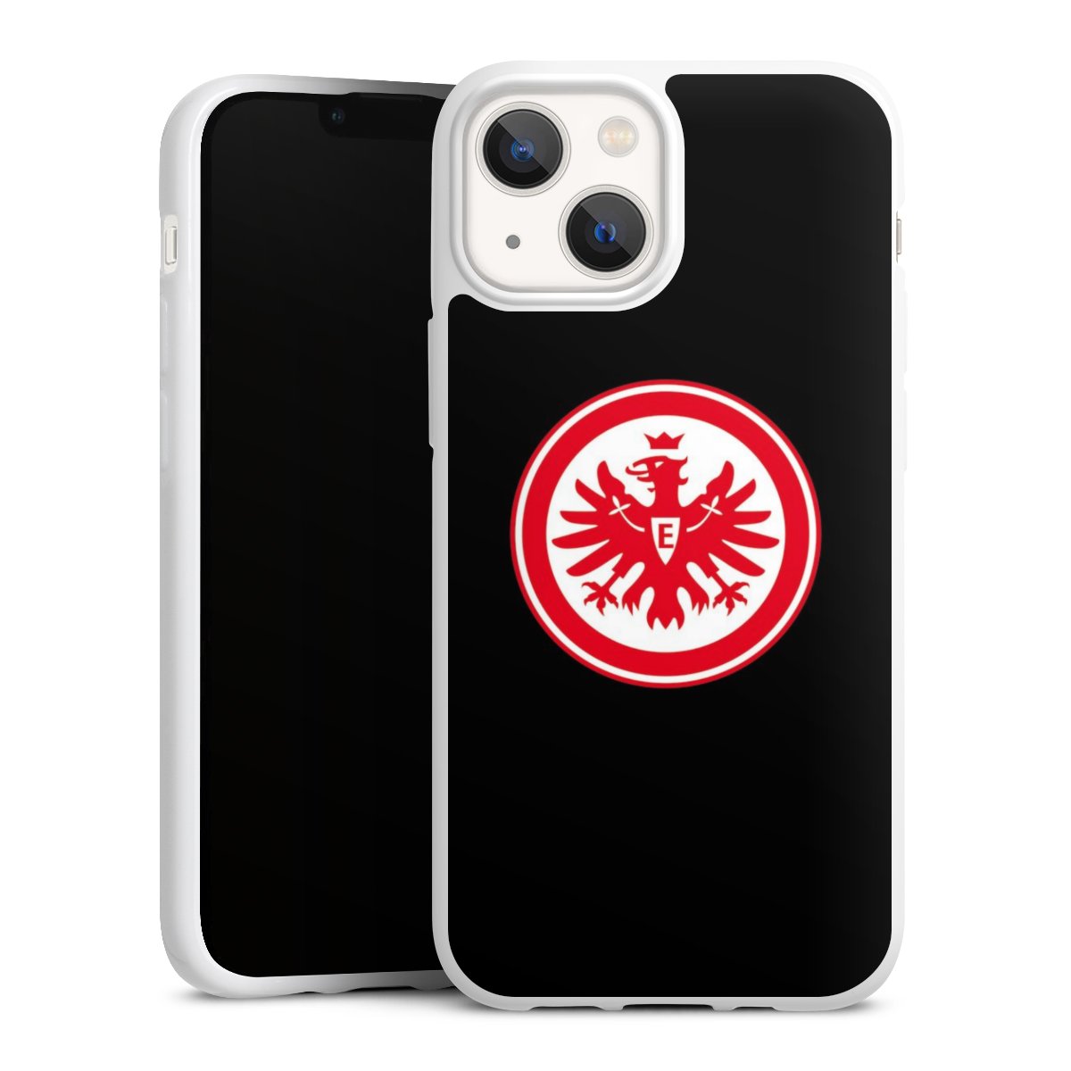 iPhone 13 Mini Handy Silikon Hülle Case weiß Handyhülle Eintracht Frankfurt Sge Eagle Silikon Case