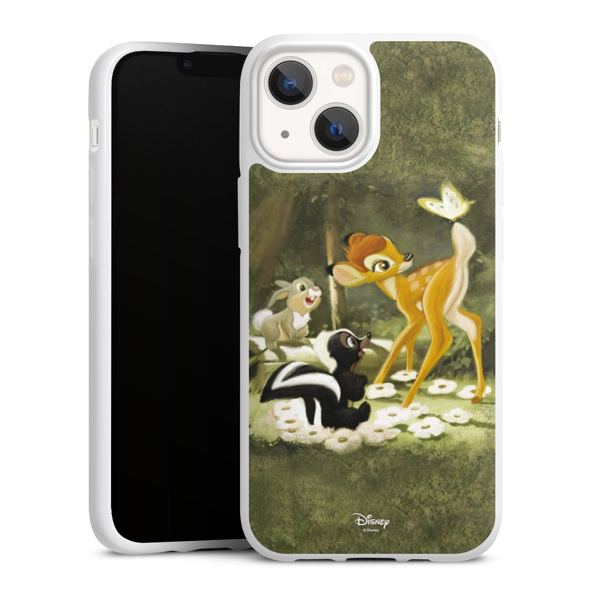 iPhone 13 Mini Handy Silikon Hülle Case weiß Handyhülle Disney Official Licensed Product Bambi Silikon Case