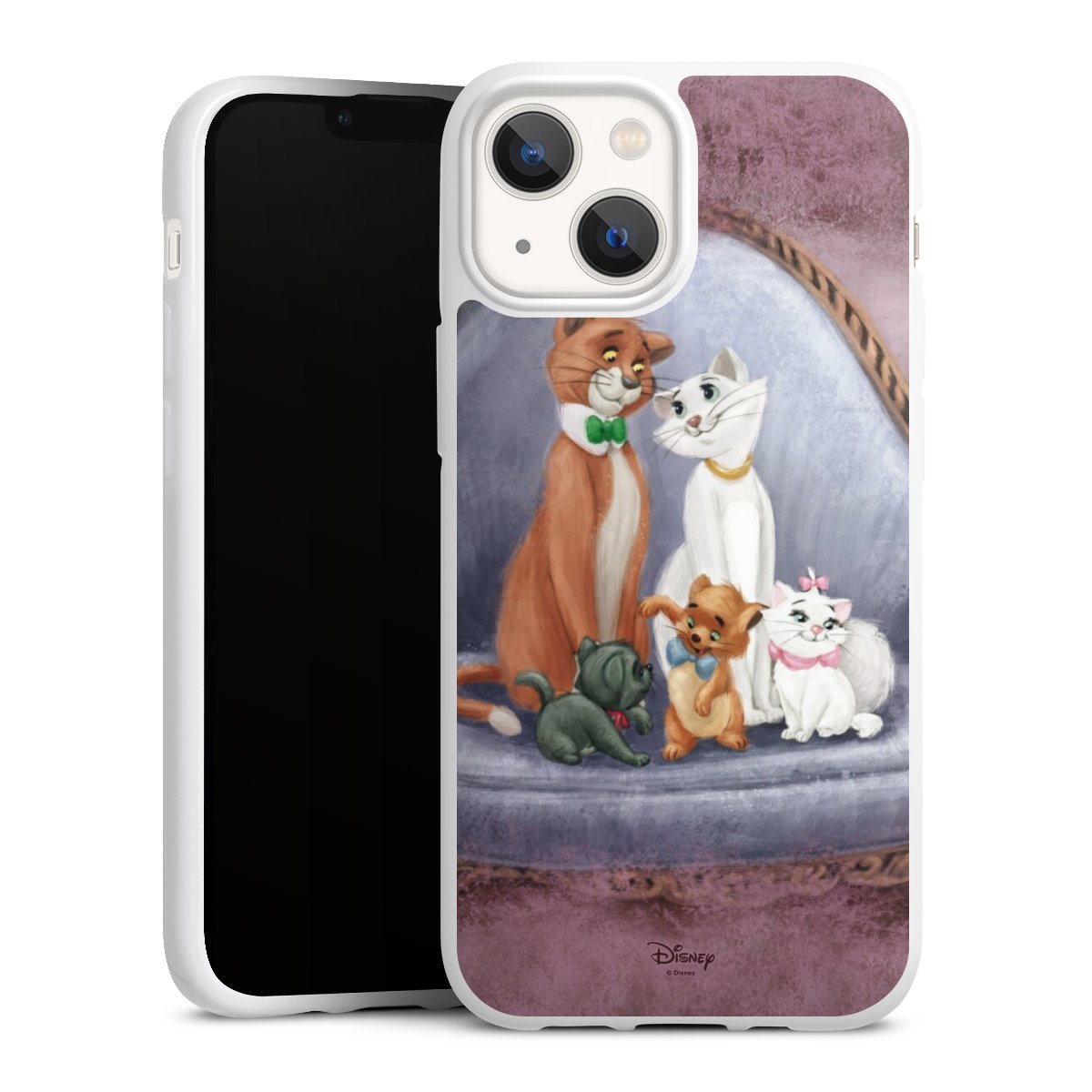 iPhone 13 Mini Handy Silikon Hülle Case weiß Handyhülle Official Licensed Product Disney Aristocats Silikon Case