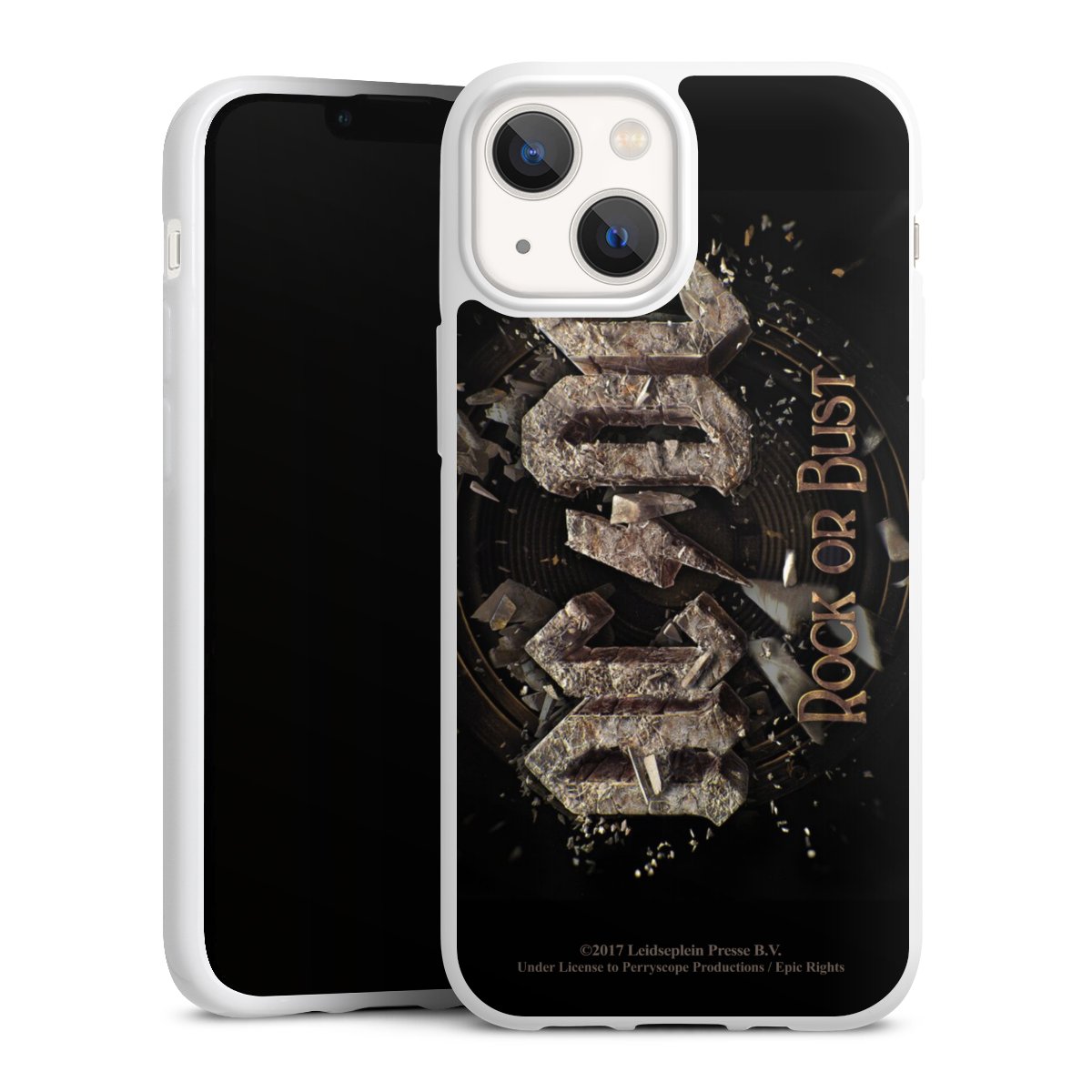 iPhone 13 Mini Handy Silikon Hülle Case weiß Handyhülle Acdc Official Licensed Product Rock Or Bust Silikon Case