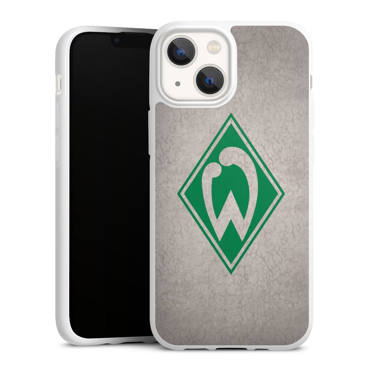 iPhone 13 Mini Handy Silikon Hülle Case weiß Handyhülle Sv Werder Bremen Concrete Official Licensed Product Silikon Case