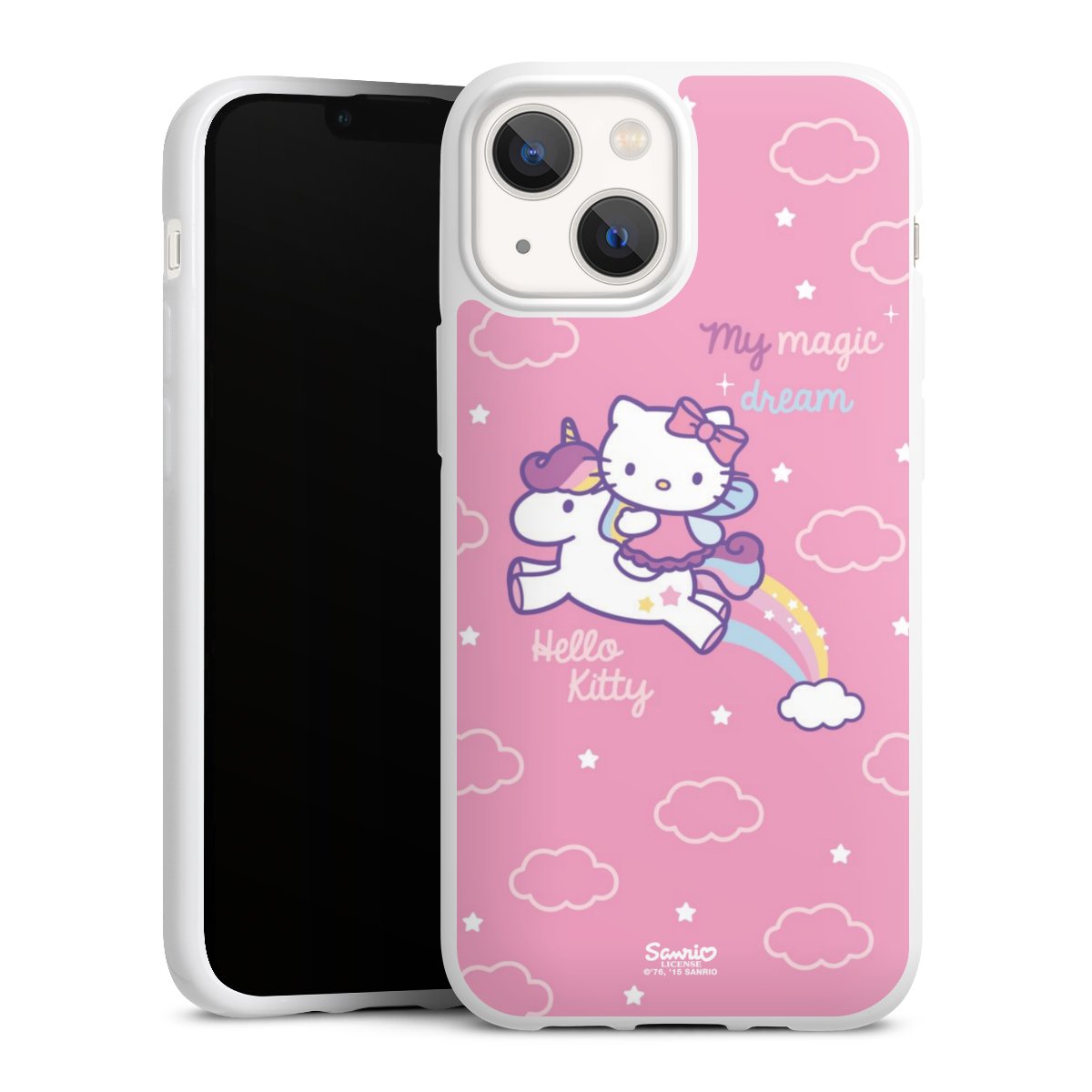 iPhone 13 Mini Handy Silikon Hülle Case weiß Handyhülle Einhorn Official Licensed Product Hello Kitty Silikon Case