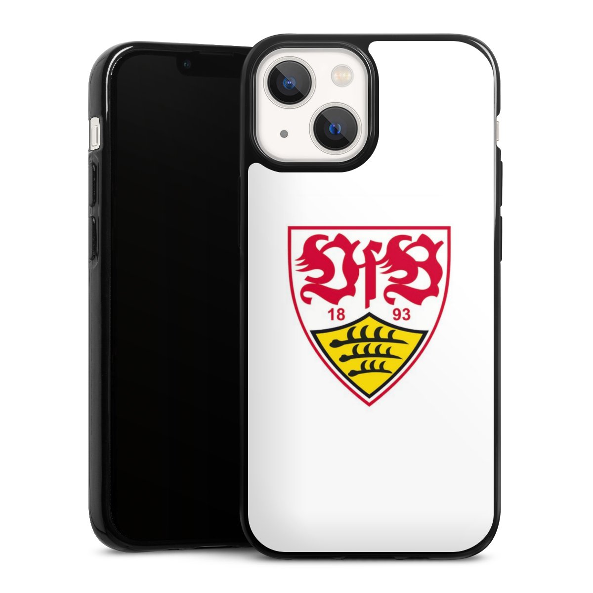 iPhone 13 Mini Handy Silikon Hülle Case schwarz Handyhülle Logo Official Licensed Product Vfb Stuttgart