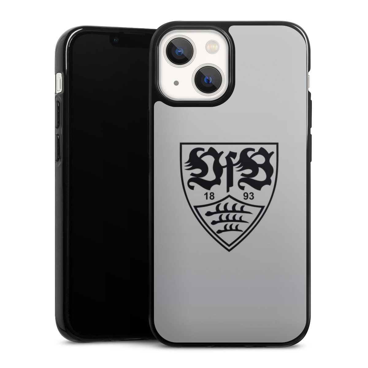 iPhone 13 Mini Handy Silikon Hülle Case schwarz Handyhülle Logo Vfb Stuttgart Official Licensed Product