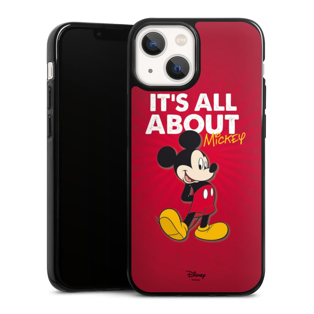 iPhone 13 Mini Handy Silikon Hülle Case schwarz Handyhülle Mouse Disney Official Licensed Product