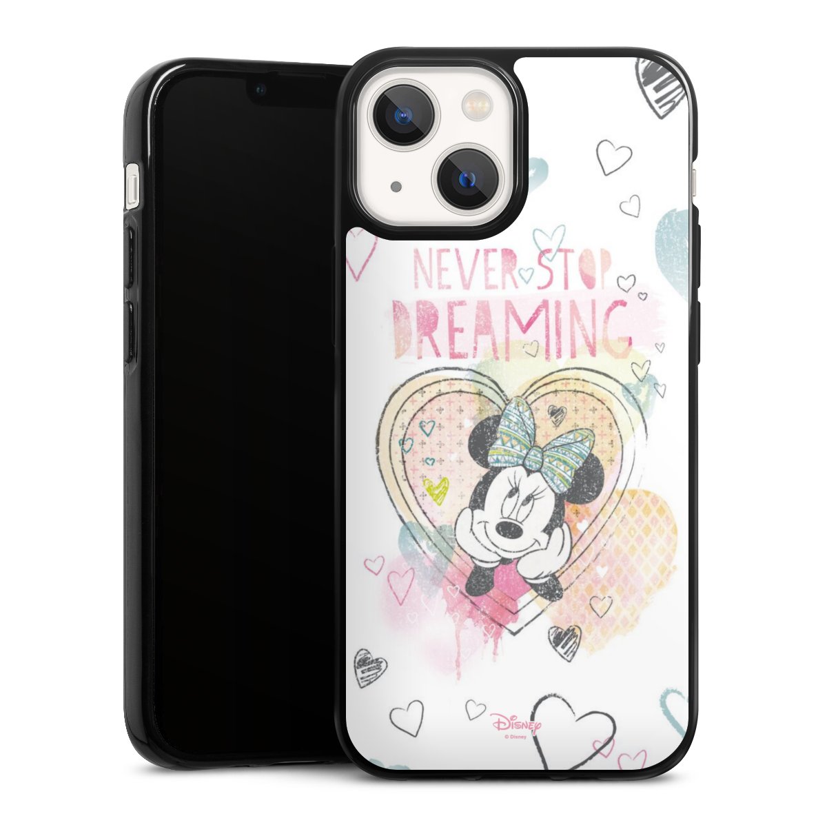 iPhone 13 Mini Handy Silikon Hülle Case schwarz Handyhülle Disney Official Licensed Product Minnie Mouse