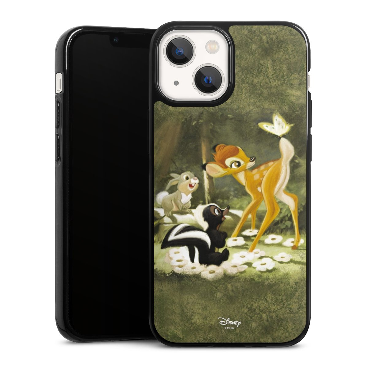 iPhone 13 Mini Handy Silikon Hülle Case schwarz Handyhülle Disney Official Licensed Product Bambi