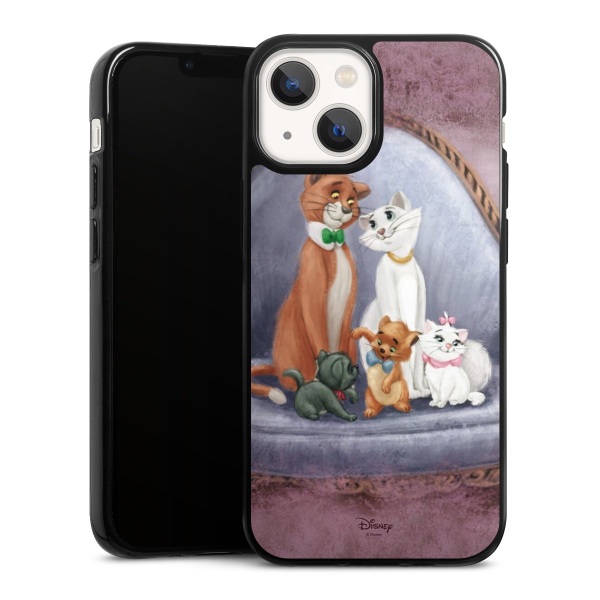 iPhone 13 Mini Handy Silikon Hülle Case schwarz Handyhülle Official Licensed Product Disney Aristocats