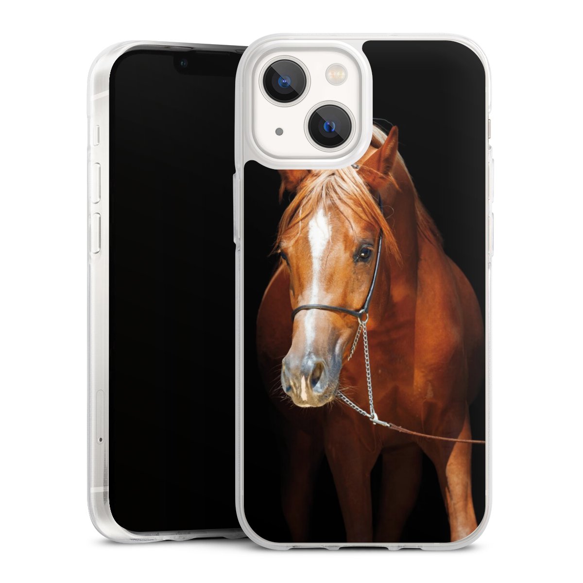 iPhone 13 Mini Handy Silikon Hülle Case transparent Handyhülle Mare Horse Hobby Silikon Case