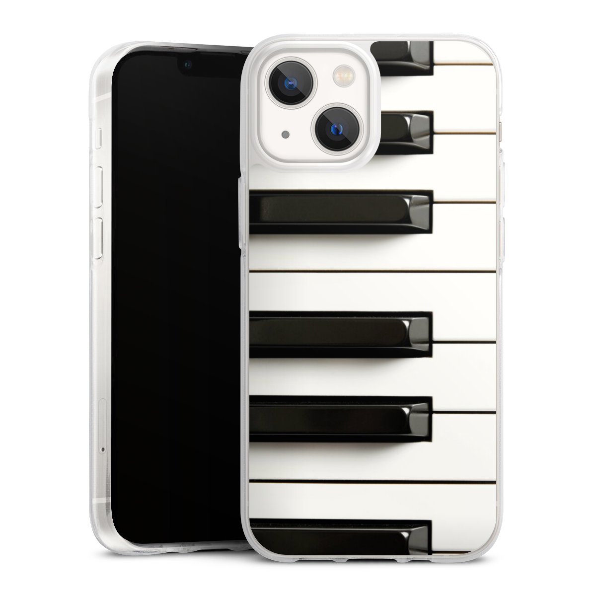 iPhone 13 Mini Handy Silikon Hülle Case transparent Handyhülle Klavier Piano Music Silikon Case