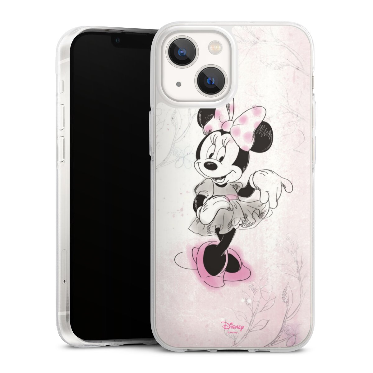 iPhone 13 Mini Handy Silikon Hülle Case transparent Handyhülle Disney Minnie Mouse Vintage Silikon Case