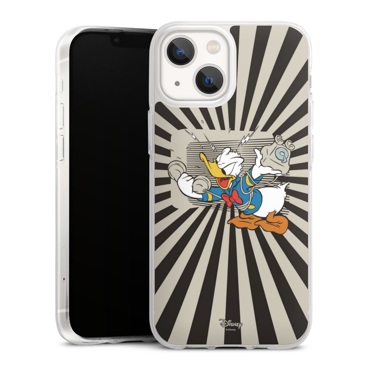 iPhone 13 Mini Handy Silikon Hülle Case transparent Handyhülle Donald Duck Disney Official Licensed Product Silikon Case