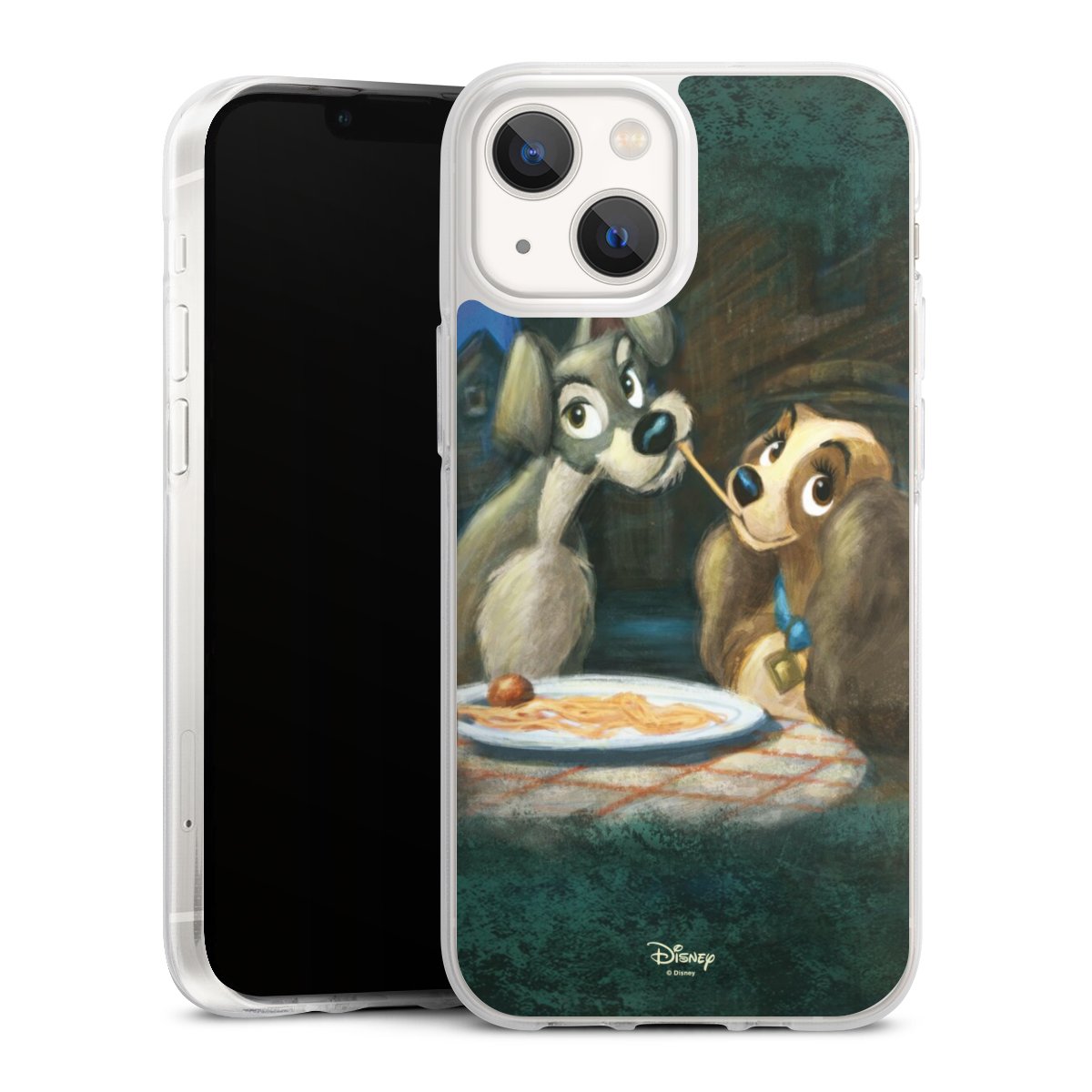 iPhone 13 Mini Handy Silikon Hülle Case transparent Handyhülle Lady And The Tramp Official Licensed Product Disney Silikon Case