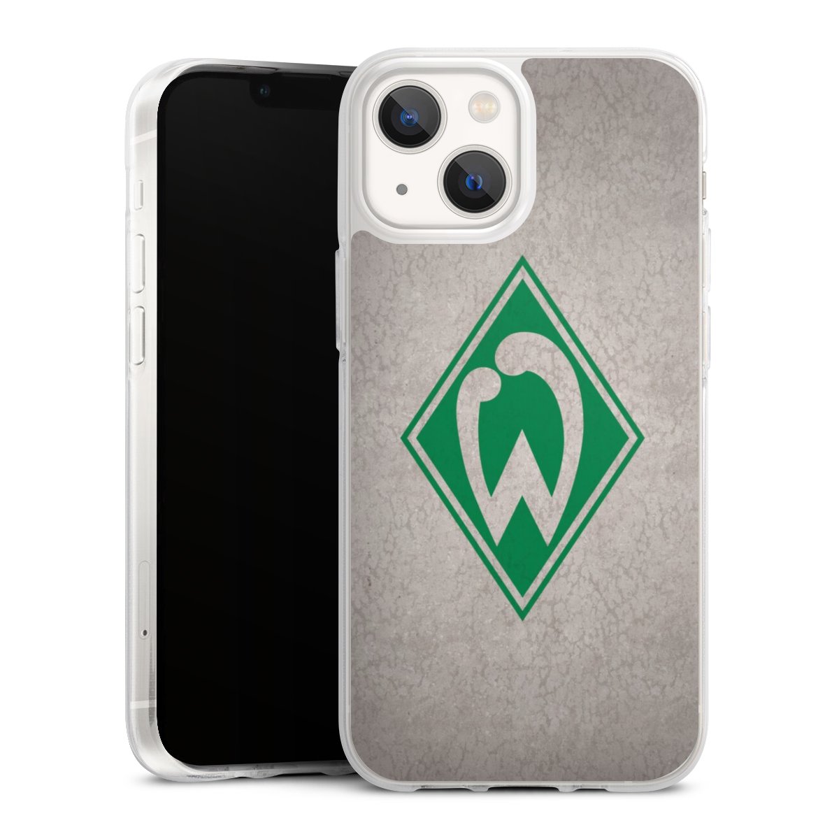 iPhone 13 Mini Handy Silikon Hülle Case transparent Handyhülle Sv Werder Bremen Concrete Official Licensed Product Silikon Case