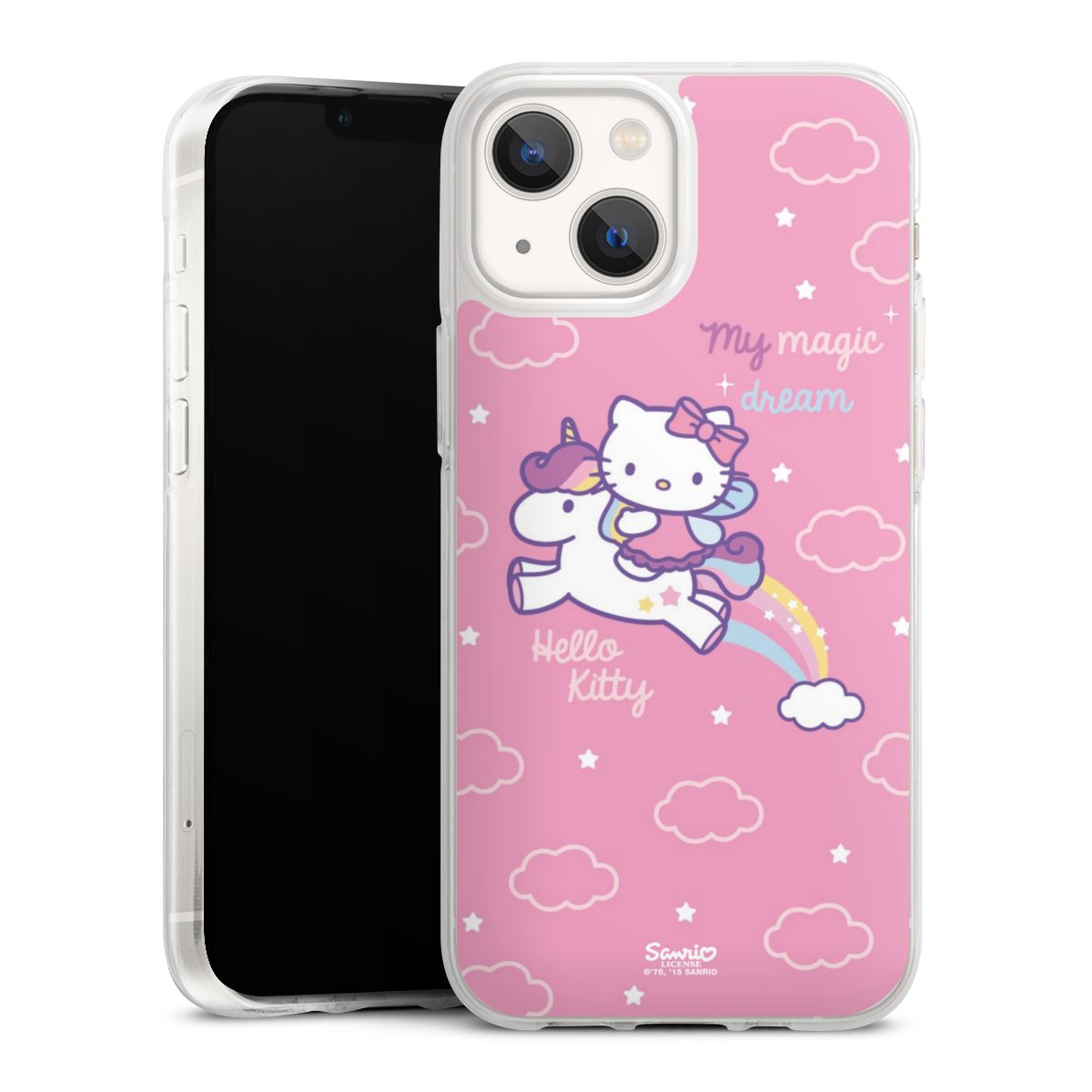 iPhone 13 Mini Handy Silikon Hülle Case transparent Handyhülle Einhorn Official Licensed Product Hello Kitty Silikon Case