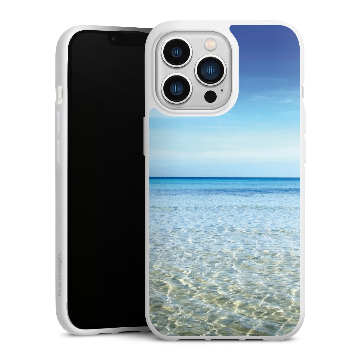 iPhone 13 Pro Handy Silikon Hülle Case weiß Handyhülle Urlaub Sky Ocean Silikon Case