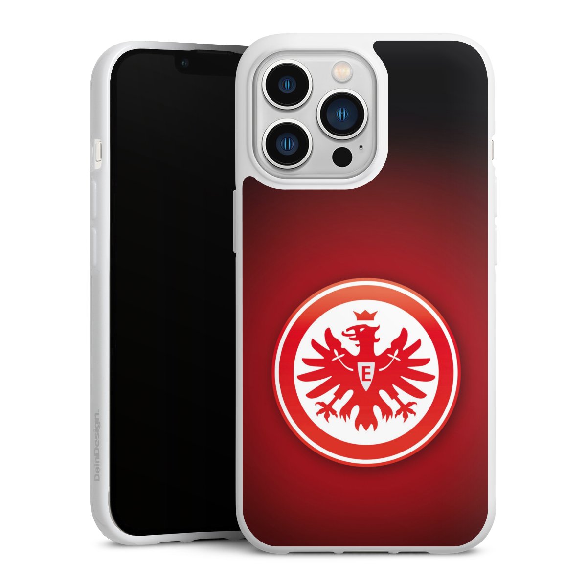 iPhone 13 Pro Handy Silikon Hülle Case weiß Handyhülle Eintracht Frankfurt Official Licensed Product Coat Of Arms Silikon Case