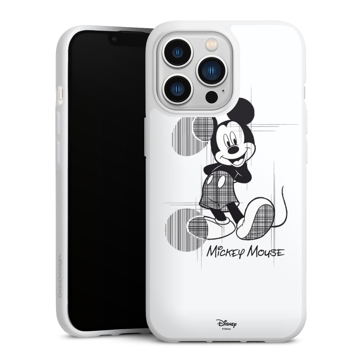 iPhone 13 Pro Handy Silikon Hülle Case weiß Handyhülle Disney Official Licensed Product Mickey Mouse Silikon Case