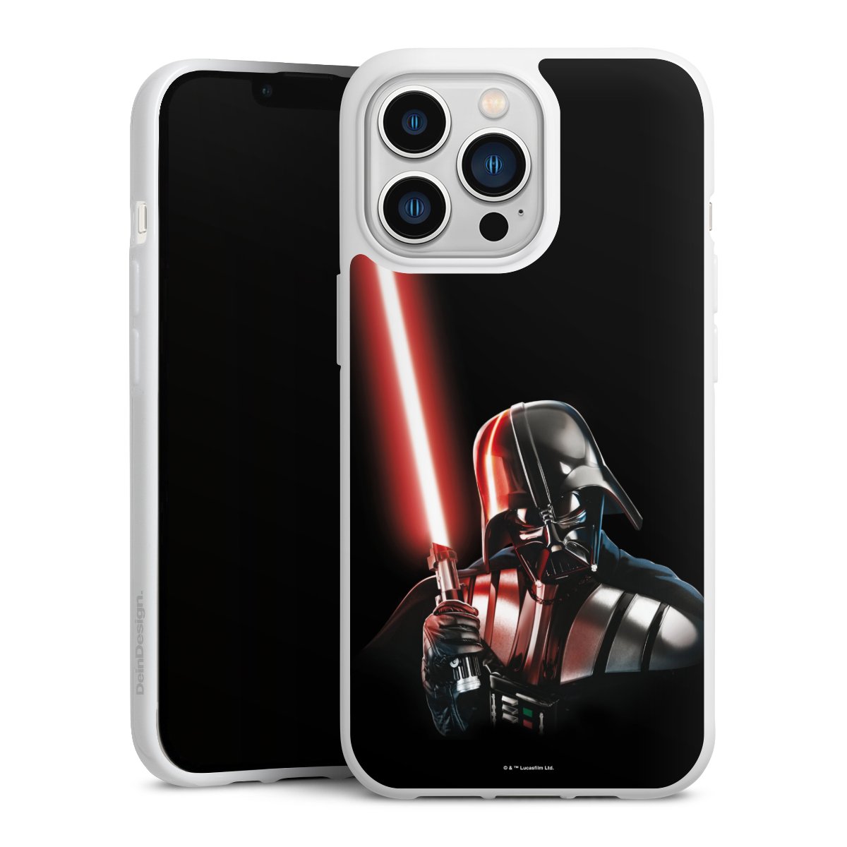 iPhone 13 Pro Handy Silikon Hülle Case weiß Handyhülle Star Wars Merchandise Darth Vader Silikon Case