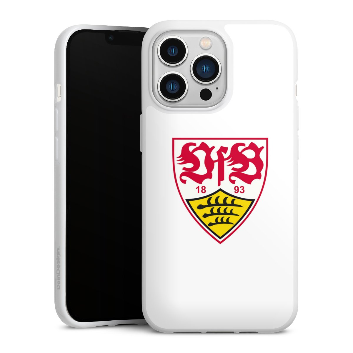 iPhone 13 Pro Handy Silikon Hülle Case weiß Handyhülle Logo Official Licensed Product Vfb Stuttgart Silikon Case