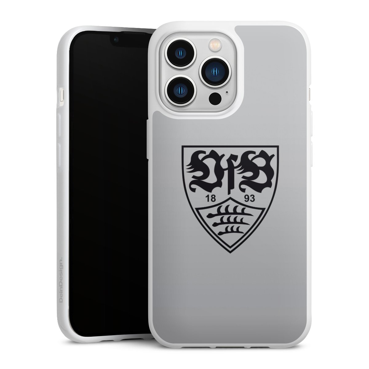 iPhone 13 Pro Handy Silikon Hülle Case weiß Handyhülle Logo Vfb Stuttgart Official Licensed Product Silikon Case