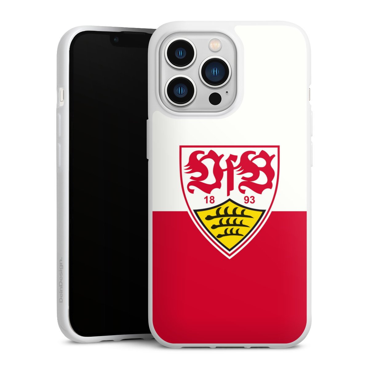 iPhone 13 Pro Handy Silikon Hülle Case weiß Handyhülle Official Licensed Product Logo Vfb Stuttgart Silikon Case